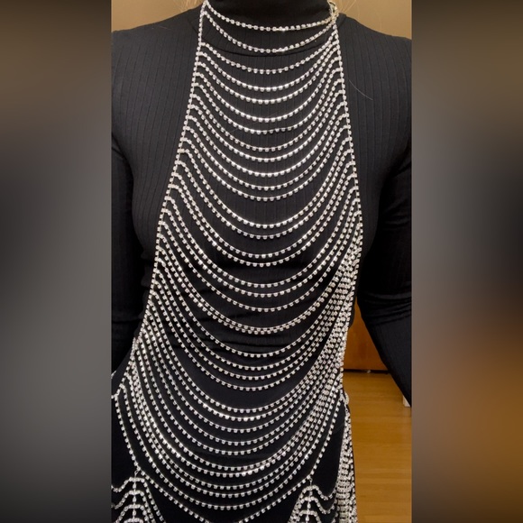 Rhinestone Halter Dress - Picture 10 of 13